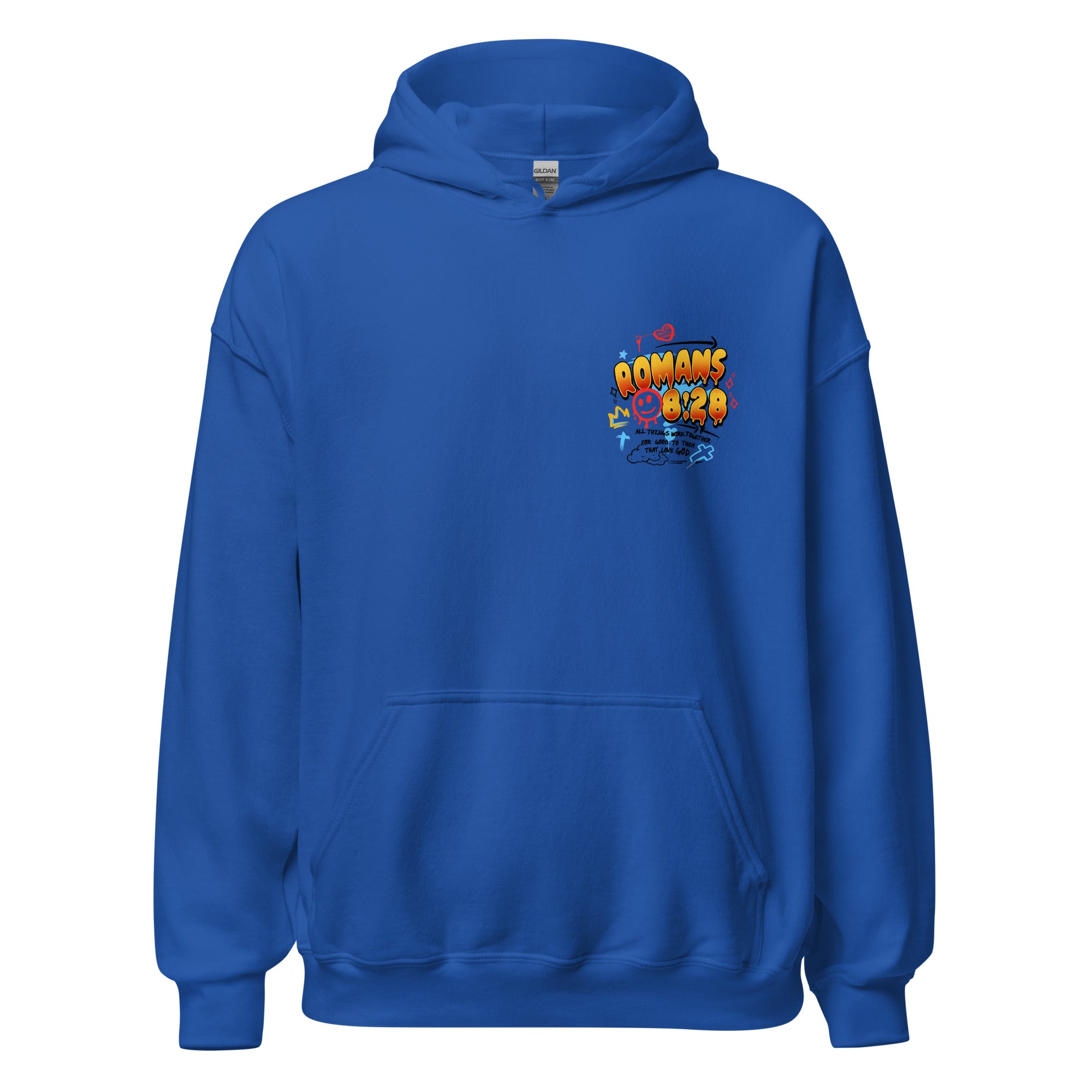 Romans 828 Graphic Unisex Hoodie - Royal